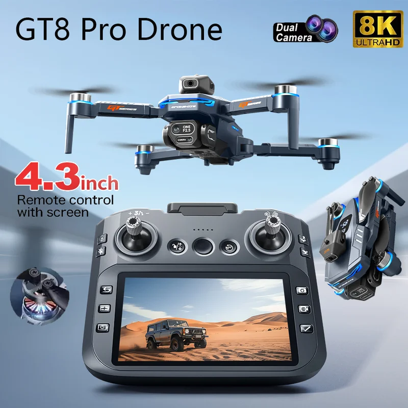 Drone Gimbal 2 Axis - 2026 New GT8 Drone GPS 8K