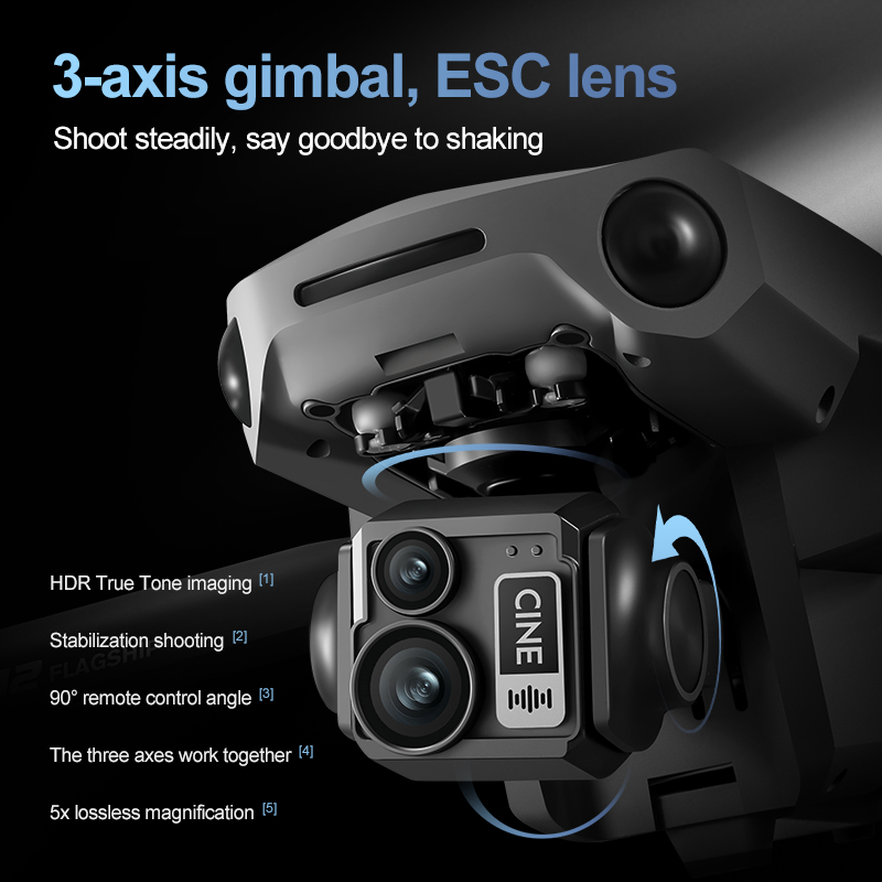 8K 3 Axis Gimbal Brushless 7.2 - مراجعة Drone Gimbal 3 Axis وسعره