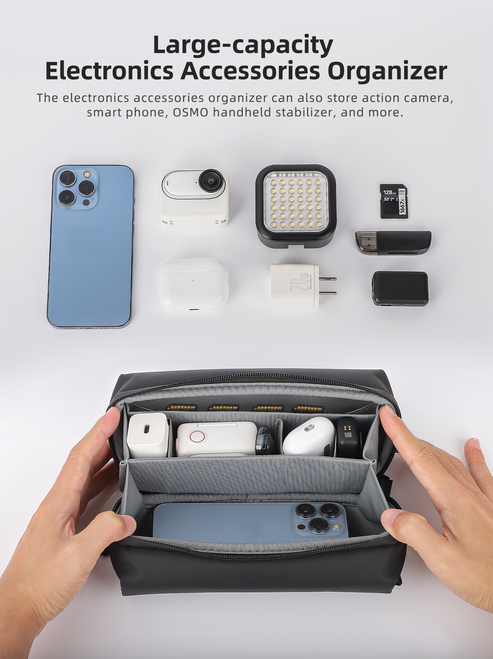 Simple And Orderly Storage For - مراجعة Drone Gimbal For Insta360 وسعره