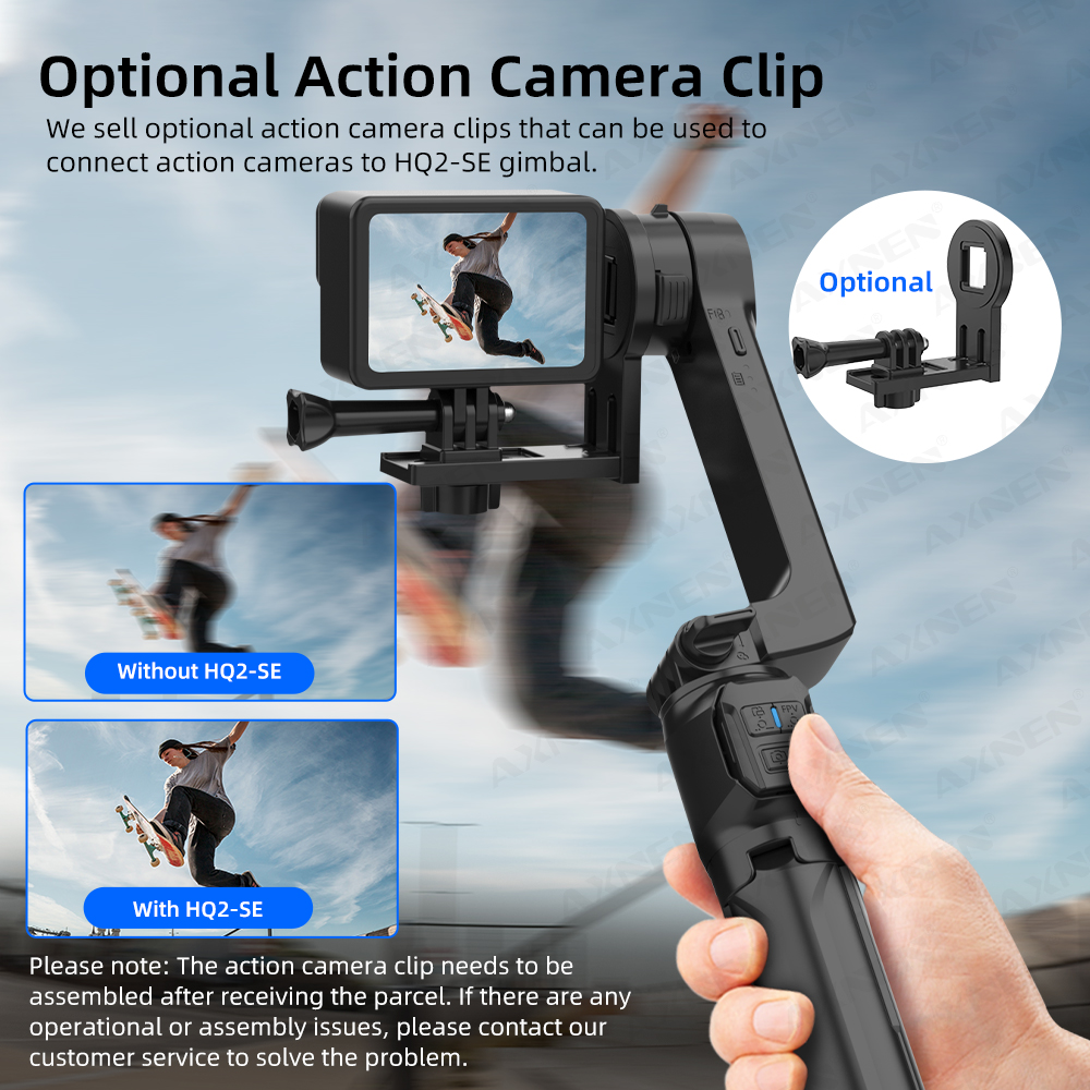 AXNEN HQ2-SE Mobile Phone Stab - مراجعة Drone Gimbal For Gopro وسعره