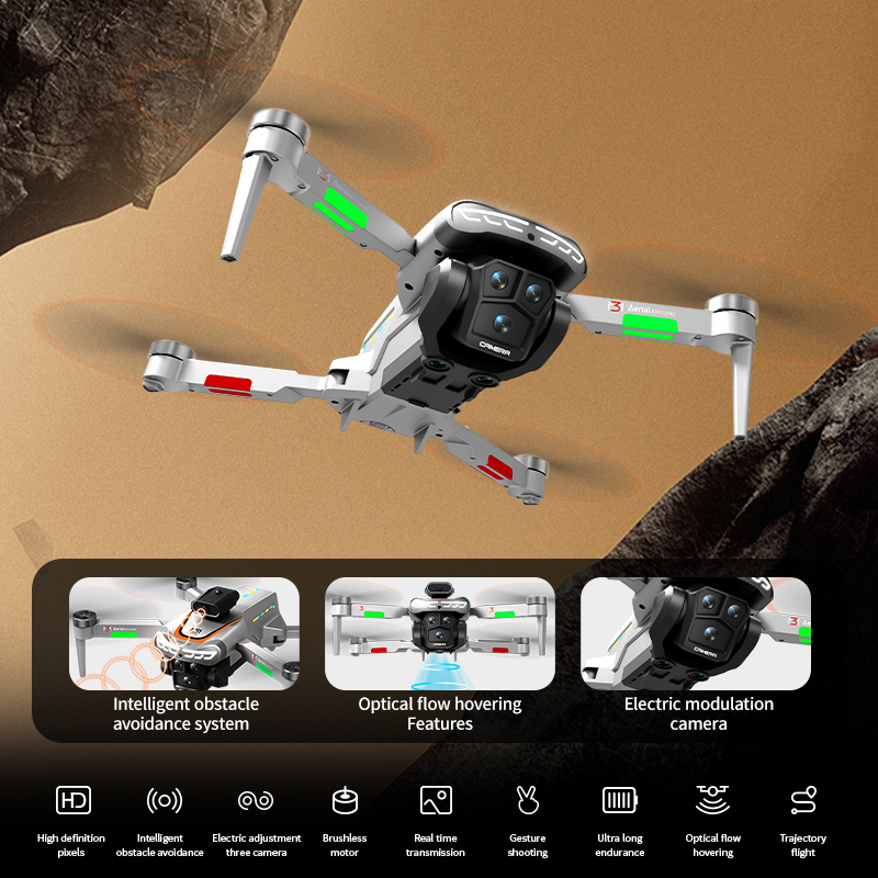 M3 Professional Drone 4K HD Ae - مراجعة Drone Gimbal 2 Axis وسعره