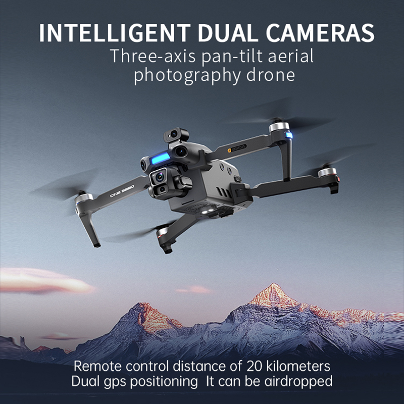 2026 New 8K Dual Camera Drone  - مراجعة Drone Gimbal 3 Axis وسعره