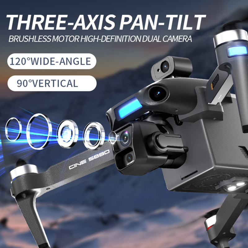 2026 New 8K Dual Camera Drone  - مراجعة Drone Gimbal 3 Axis وسعره
