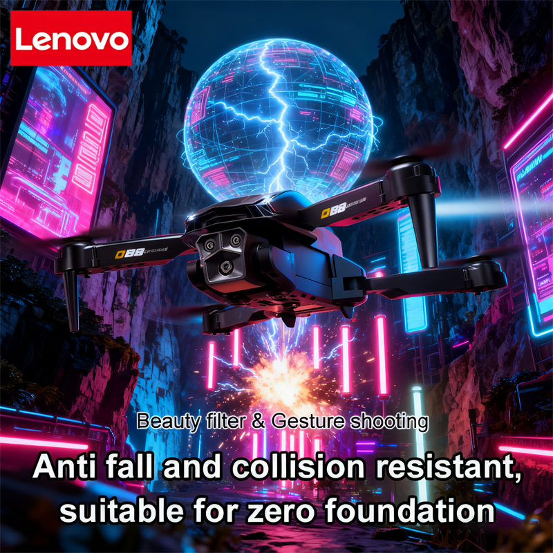 Lenovo D88 Drone 8K Aerial HD  - مراجعة Drone Gimbal 2 Axis وسعره