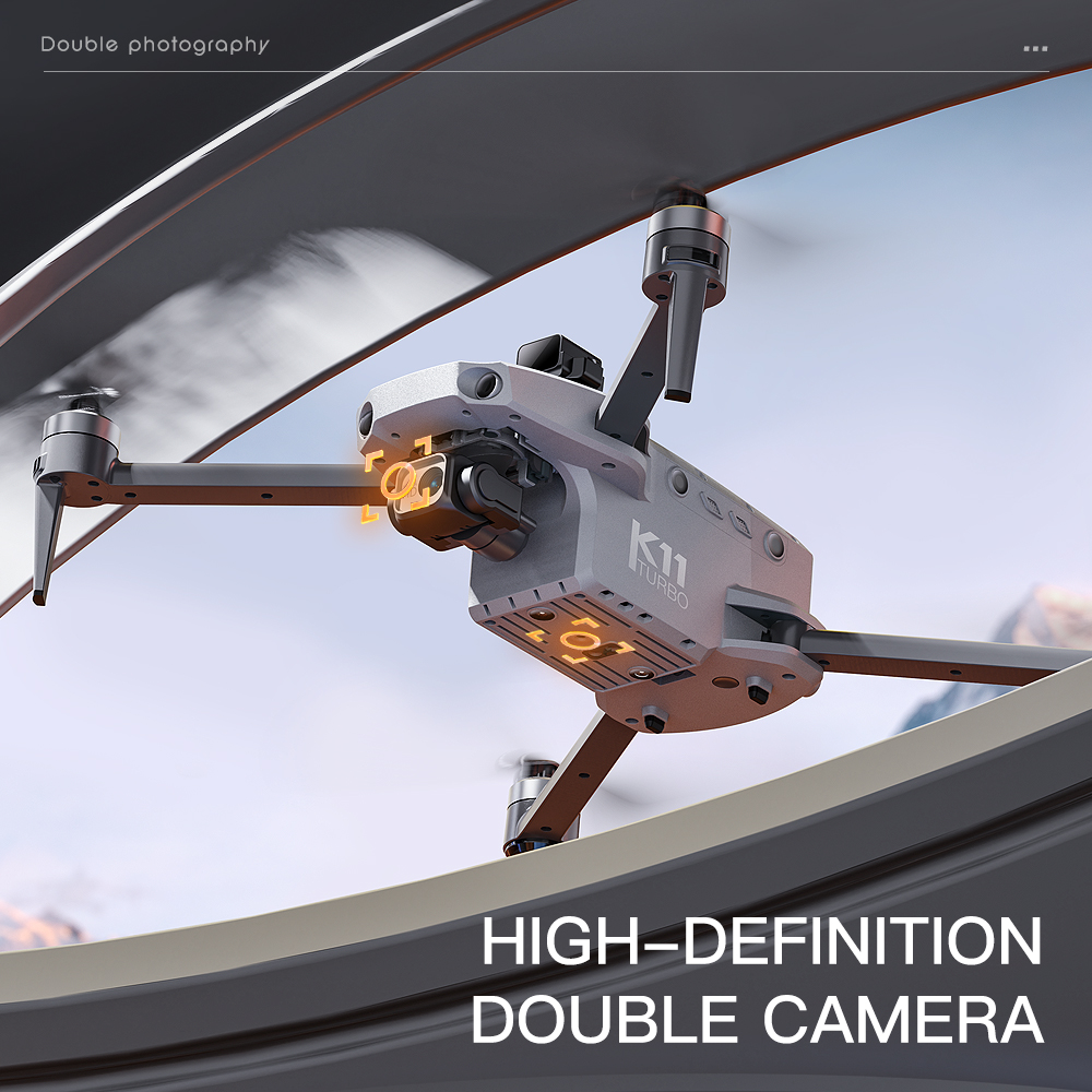 K11 Tubro Dual Camera GPS Dron - مراجعة Drone Gimbal Mount وسعره