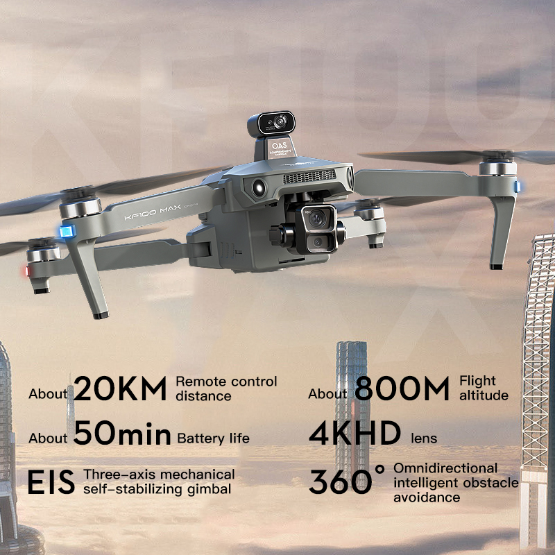 SJRC KF100 MAX 8K UHD Photo HD - مراجعة Drone Gimbal Case وسعره