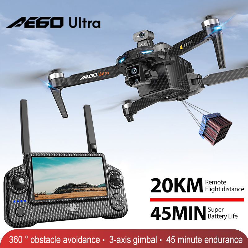 AE60 GPS Drone Professional 8K - مراجعة Drone Gimbal 3 Axis وسعره