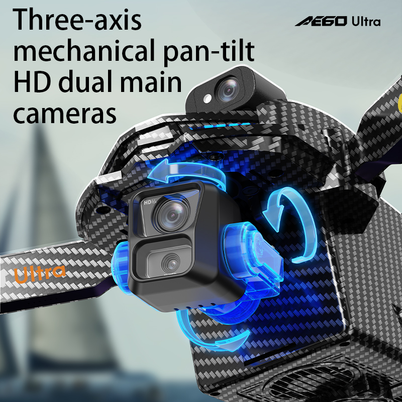 AE60 GPS Drone Professional 8K - مراجعة Drone Gimbal 3 Axis وسعره