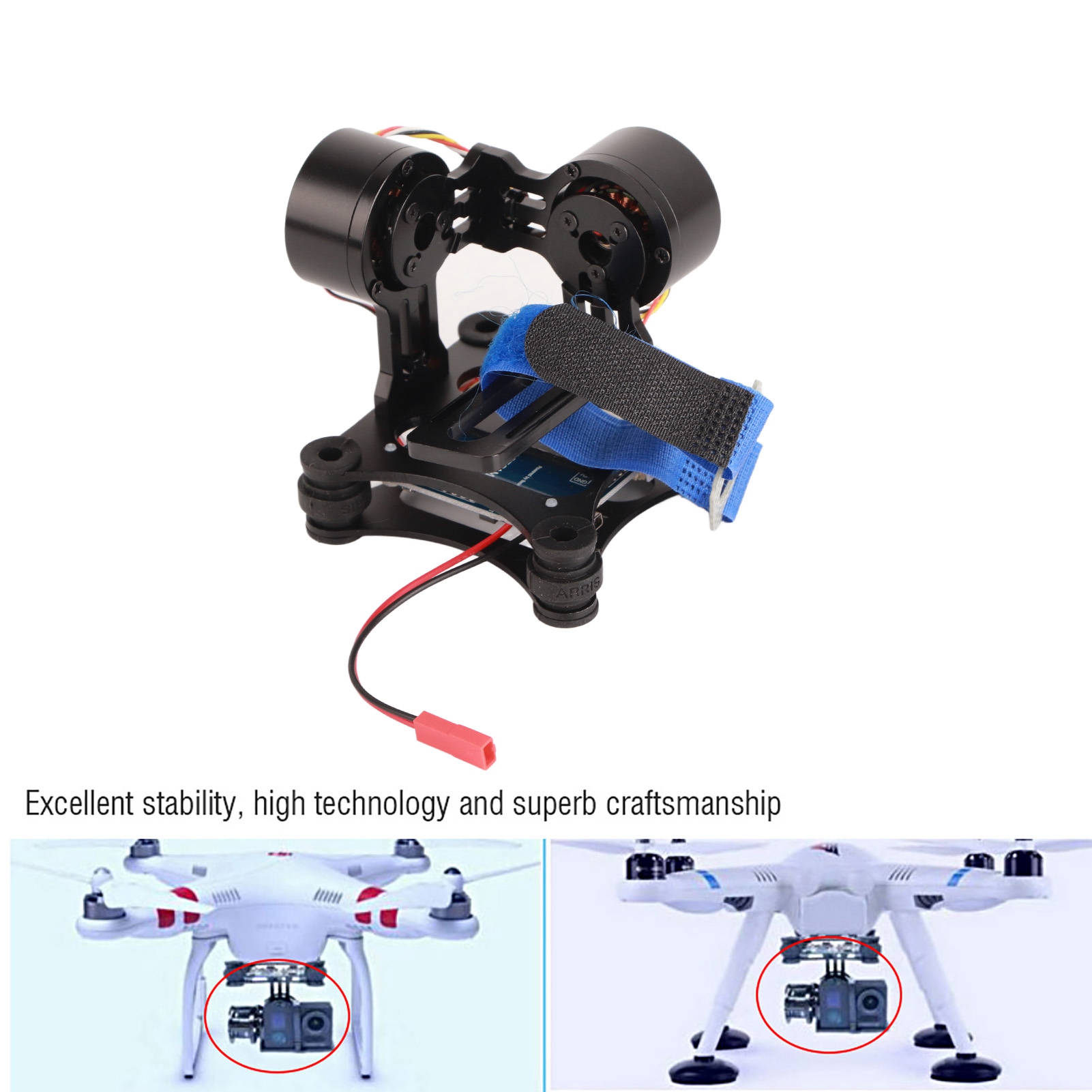 Brushless Camera Gimbal Metal  - مراجعة Drone Gimbal For Gopro وسعره
