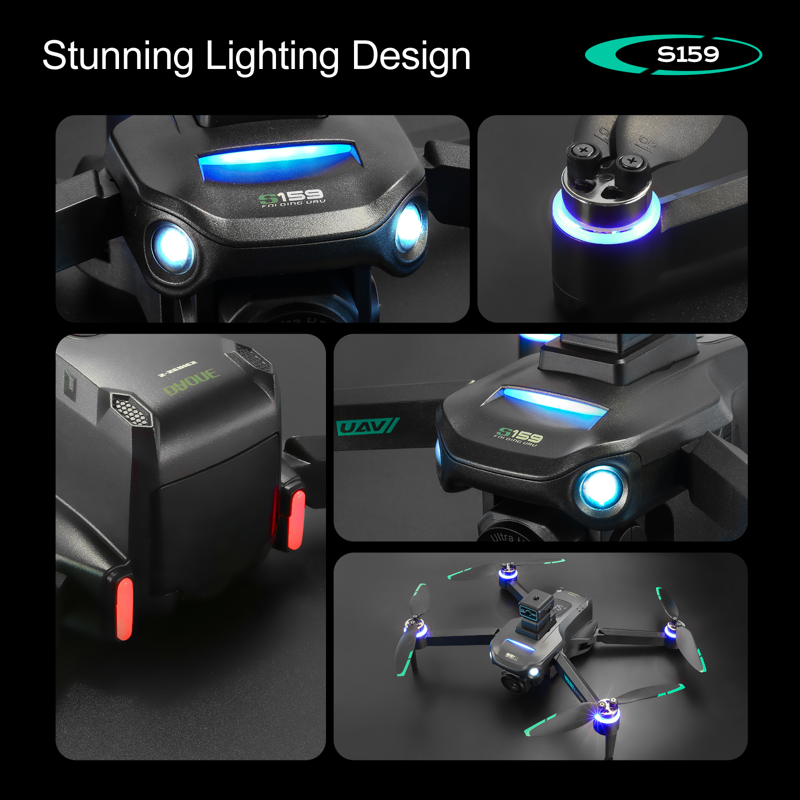 S159 GPS Drone 4K Profesional  - مراجعة Drone Gimbal Brushless وسعره