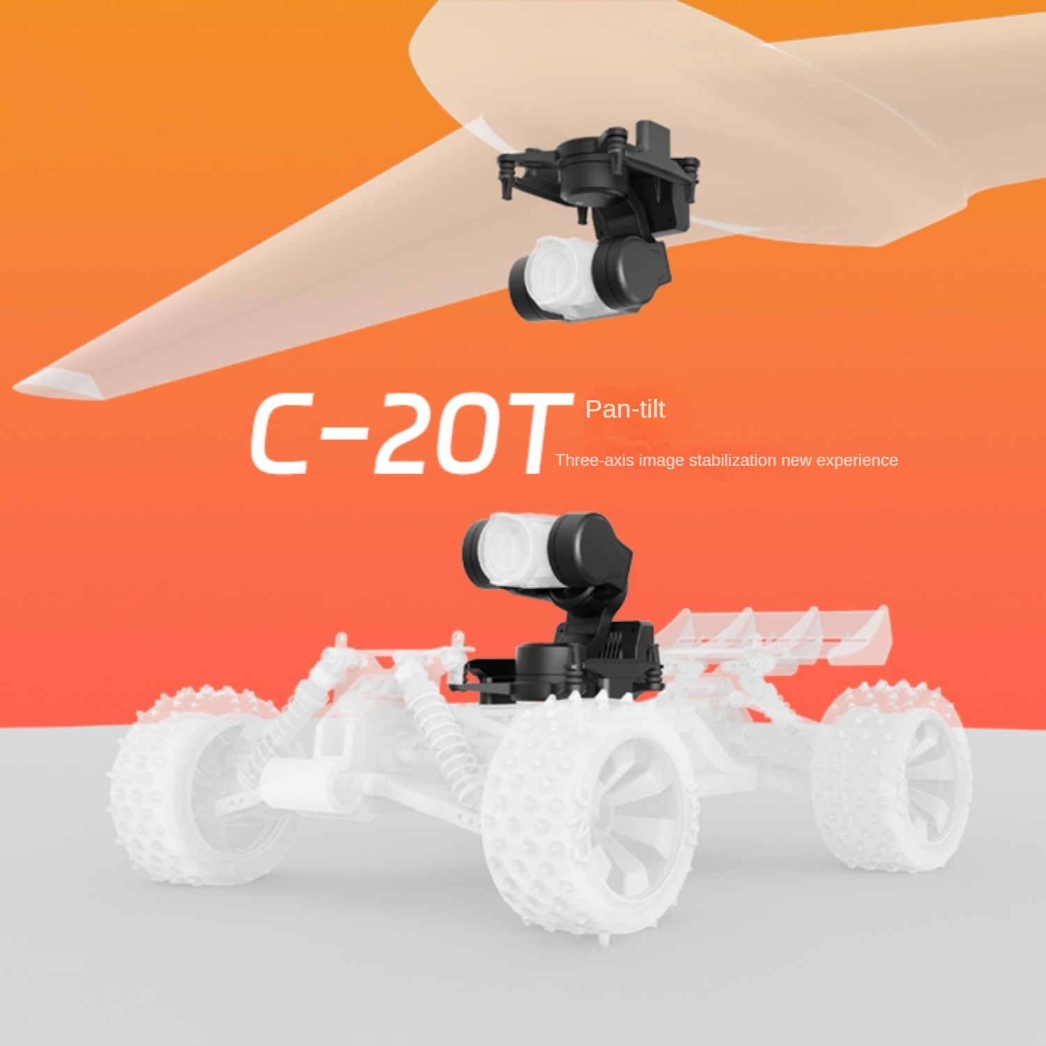 NCZOBOE  C-20T 3-Axis O4 FPV G - مراجعة Drone Gimbal 3 Axis وسعره
